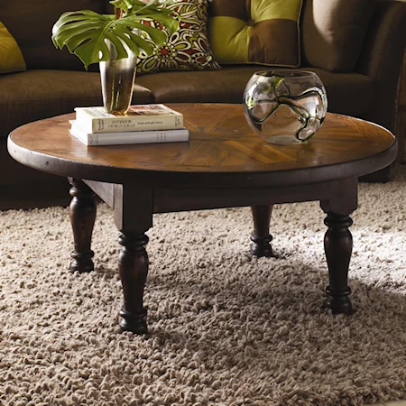 Restored Wagon Wheel Coffee Table